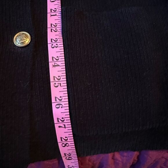 Vintage 90s Ralph Lauren, Med petite double breasted, sweater blazer cardigan - Picture 5 of 9